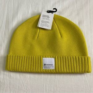 Lululemon Fold Up Knit Beanie *Patch SOLL Soleil Yellow Size S/M